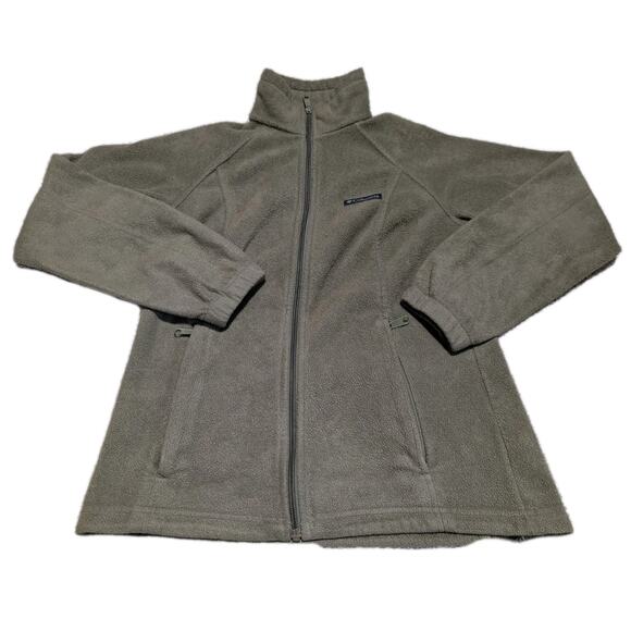 Columbia Jacket Mens Size Small Green Soft Fleece Full Zip Fall - Picture 1 of 5